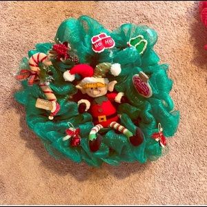 Custom Christmas mesh wreath